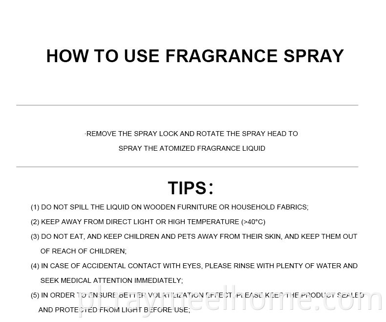 Luksusowe 500 ml zapachy odświeżacz powietrza silny zapach zapach niestandardowy spray odświeżacza powietrza
